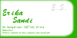 erika sandi business card